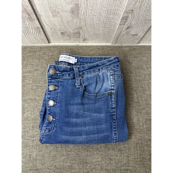 Great Smoky Womens High-Rise Skinny Jeans Size 11 Blue Stretch Denim Pants - Picture 3 of 7